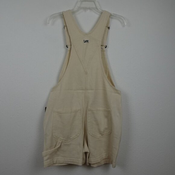 Lee Short Overalls Shortalls Women's Size M Beige Denim Romper Coveralls - Picture 5 of 10